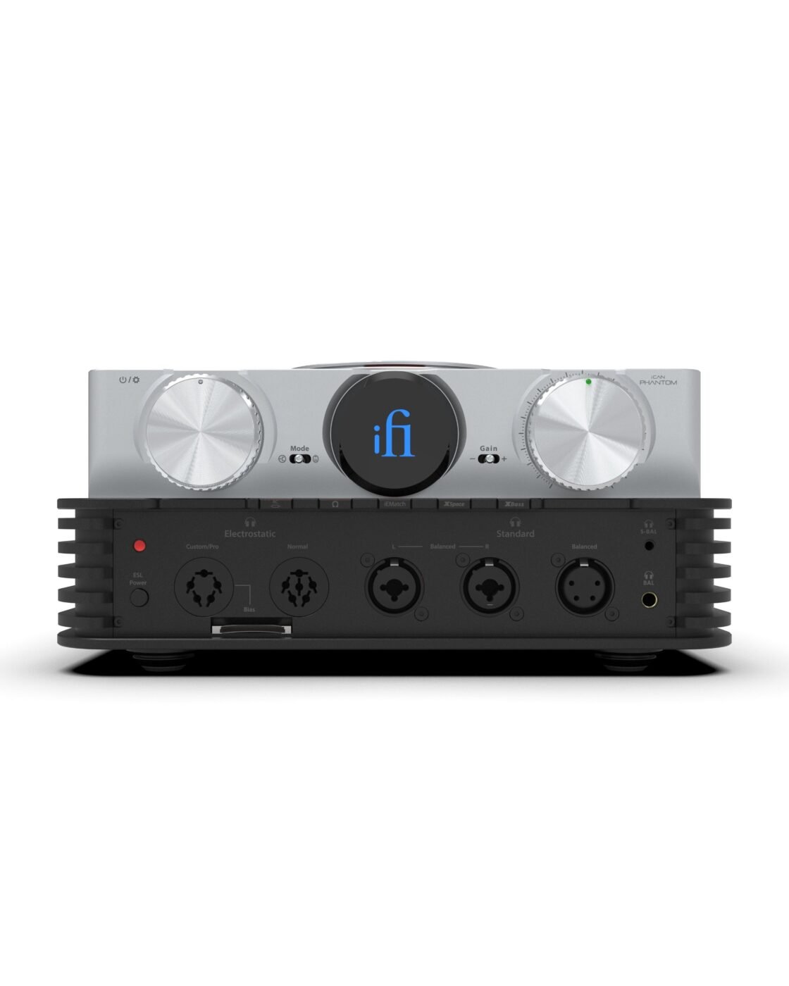 Amplificador de fone iFi iCAN PHANTOM 1.5 com válvulas e medidor VU