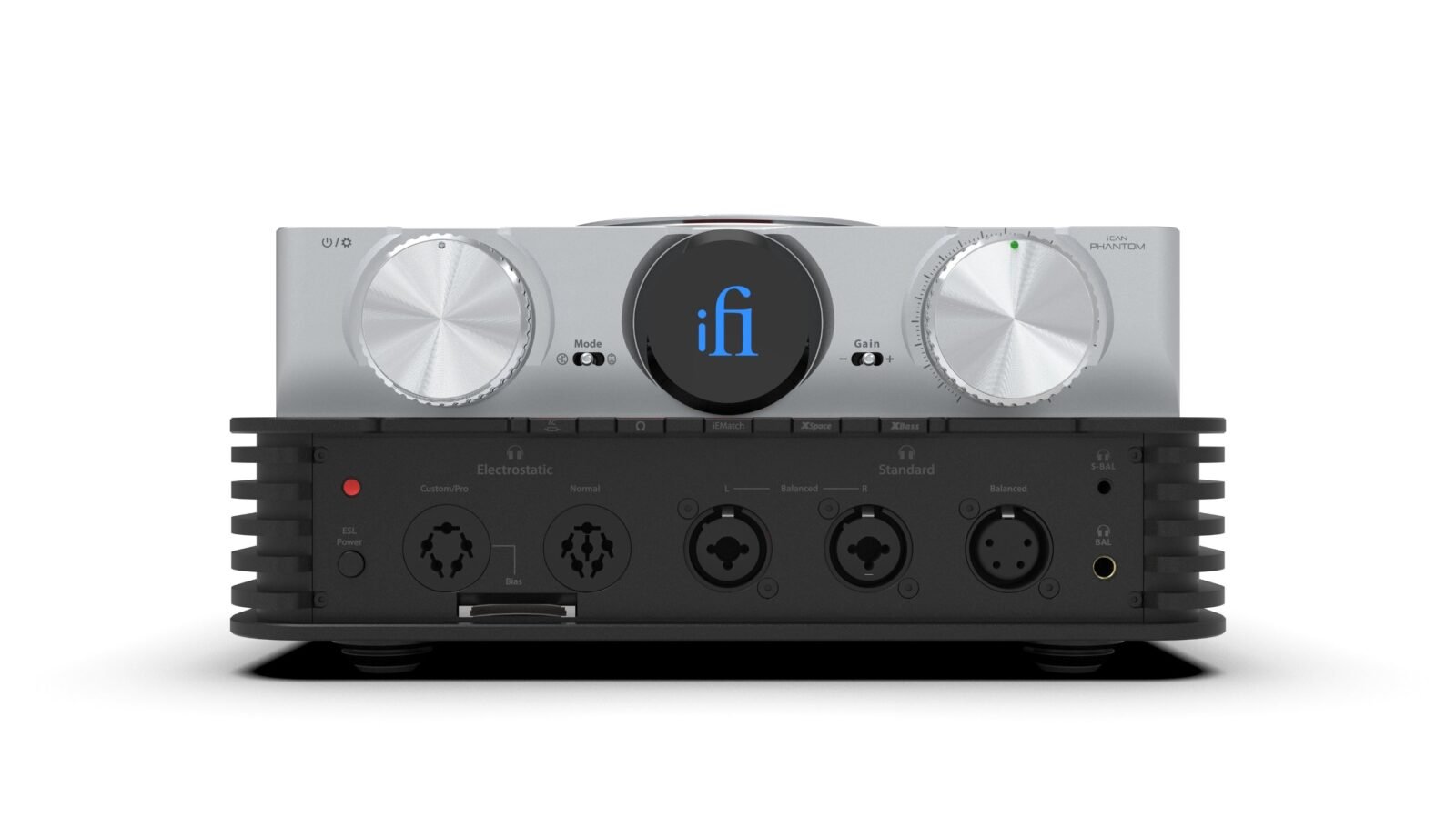 Amplificador de fone iFi iCAN PHANTOM 1.5 com válvulas e medidor VU