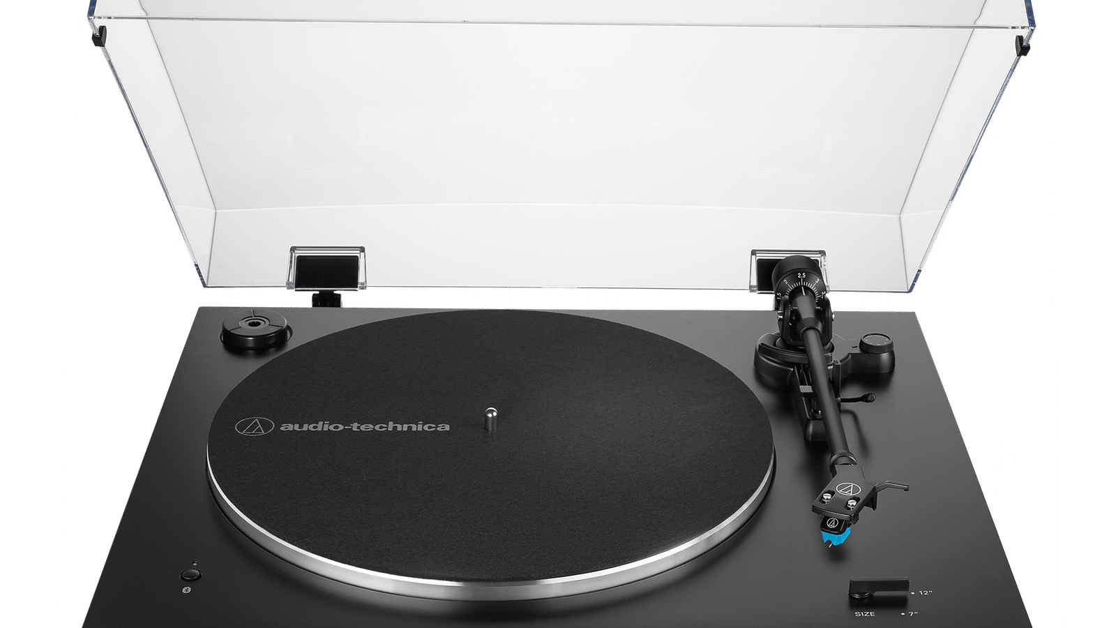 Toca-discos Audio-Technica AT-LP3XBT preto com tampa