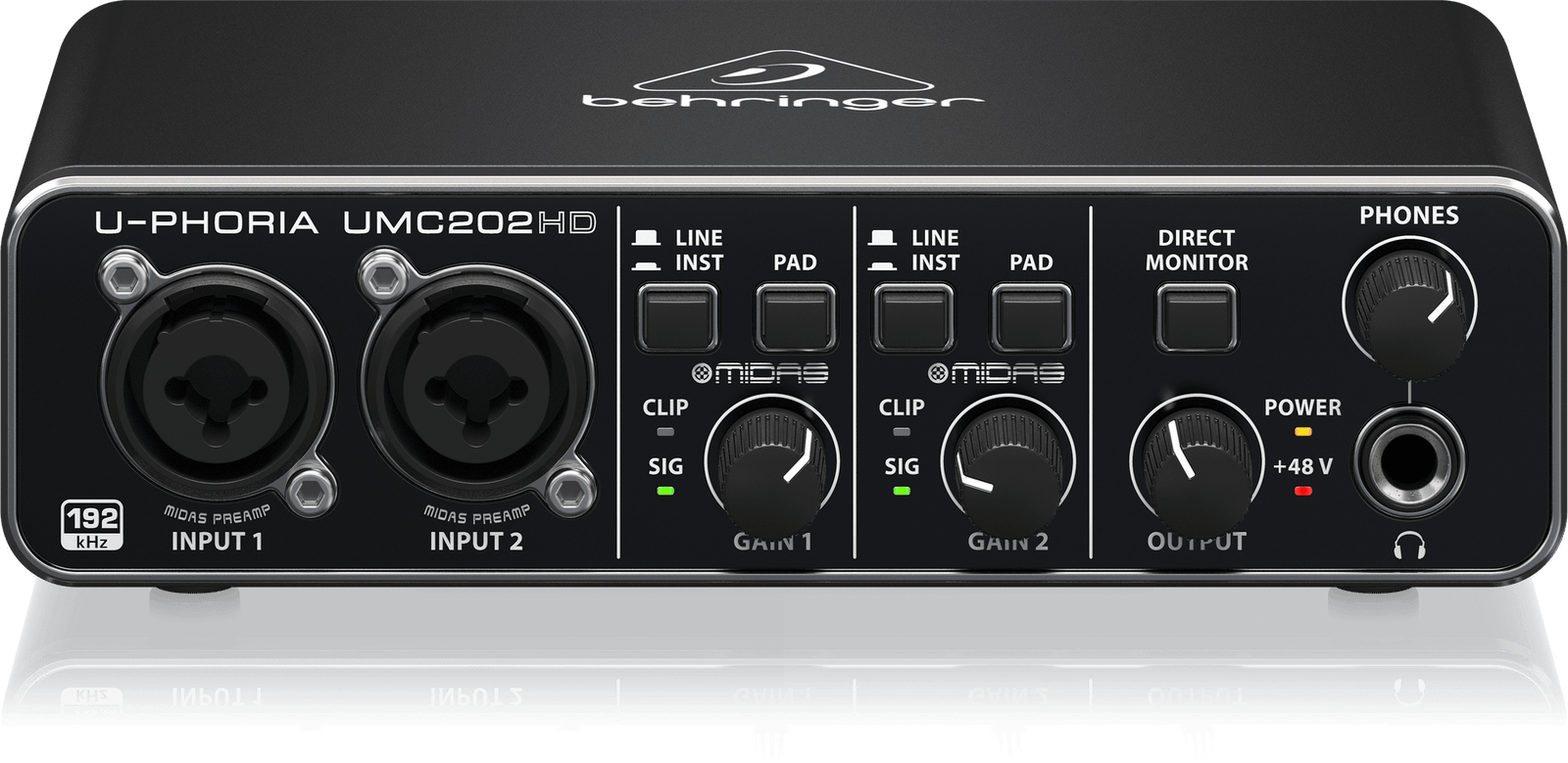 Behringer UMC202HD, interface de áudio