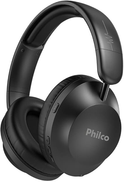 Headphone preto Philco PFO09P Wave, destaque da lista de presentes de áudio até R$150