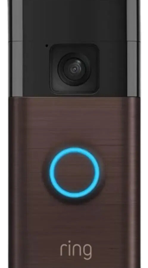 Campainha inteligente com vídeo Ring Battery Doorbell, a bateria, para instalar na porta ou no portão