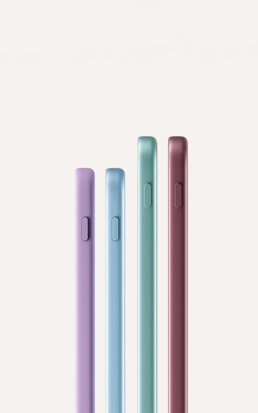 Perfis laterais dos novos Kindle em cores diferentes
