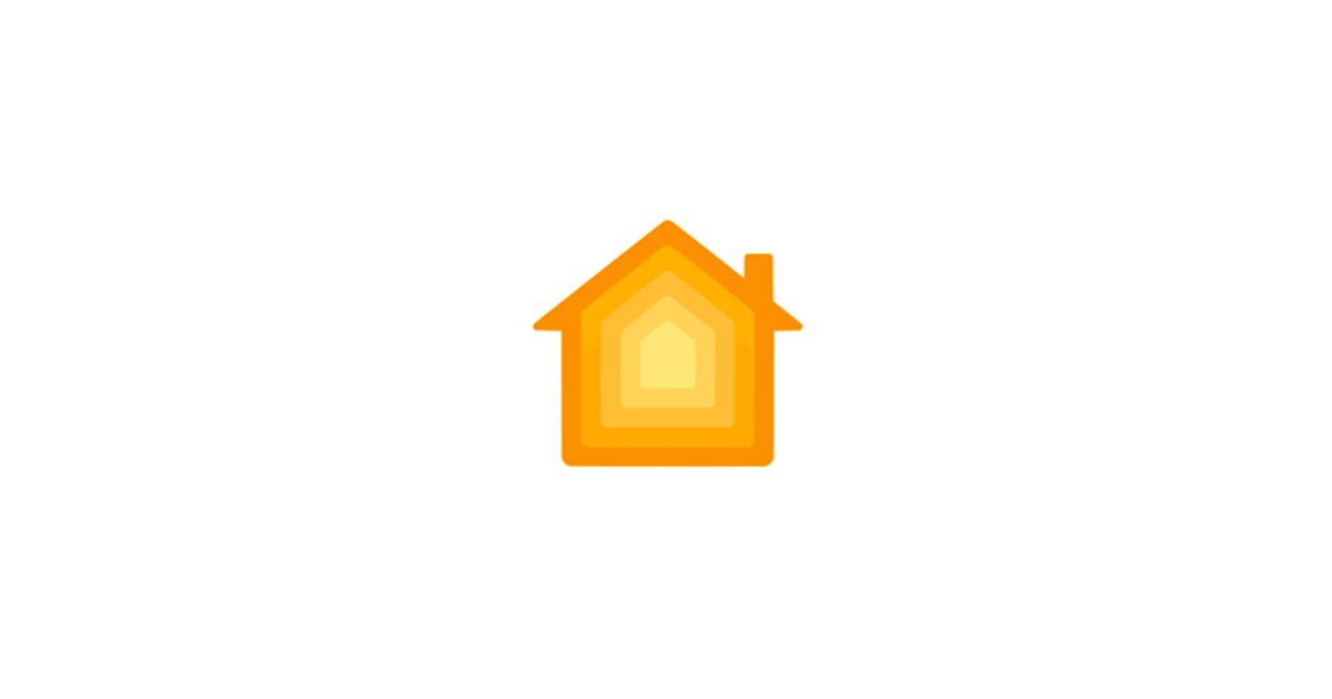Ícone laranja de casinha do app Casa da Apple em fundo branco