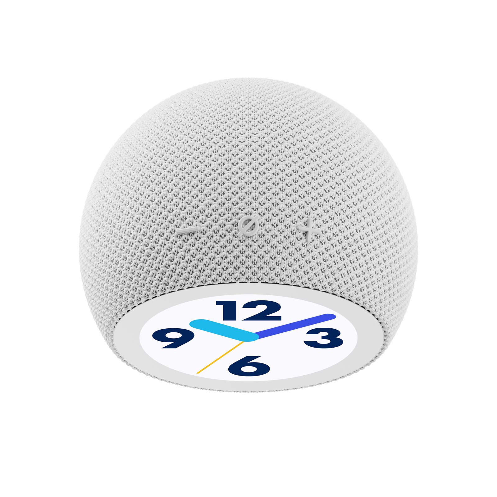 Echo Time branco, relógio inteligente com Alexa+ para a mesa de cabeceira