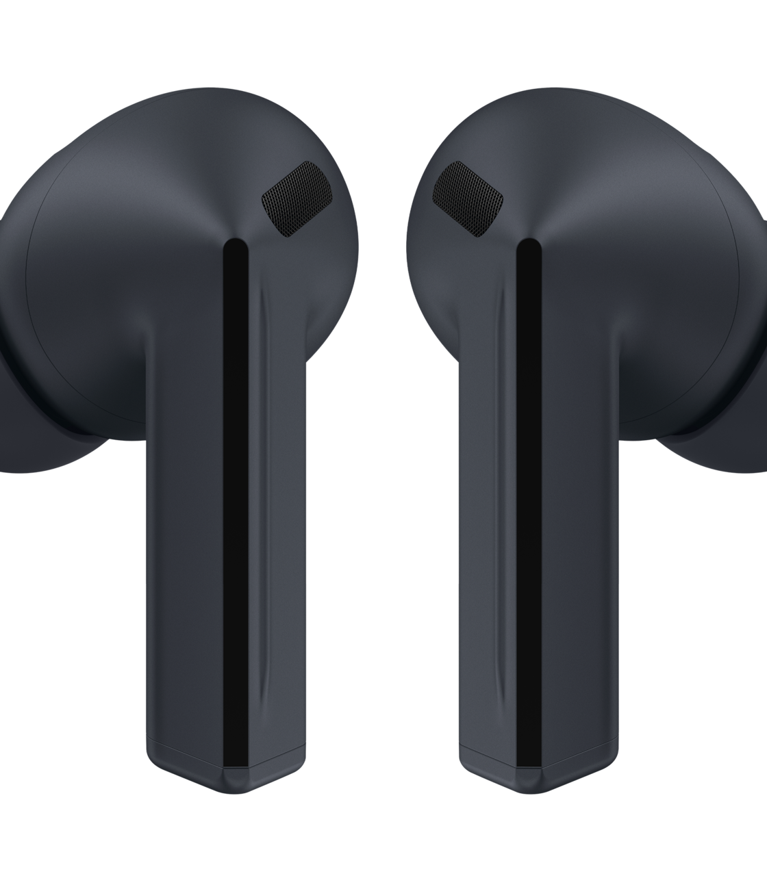 Fones Samsung Galaxy Buds3 FE na cor preta com o estojo de carregamento