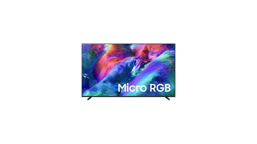 TV Samsung Micro RGB R85H inteira — divulgação oficial Samsung