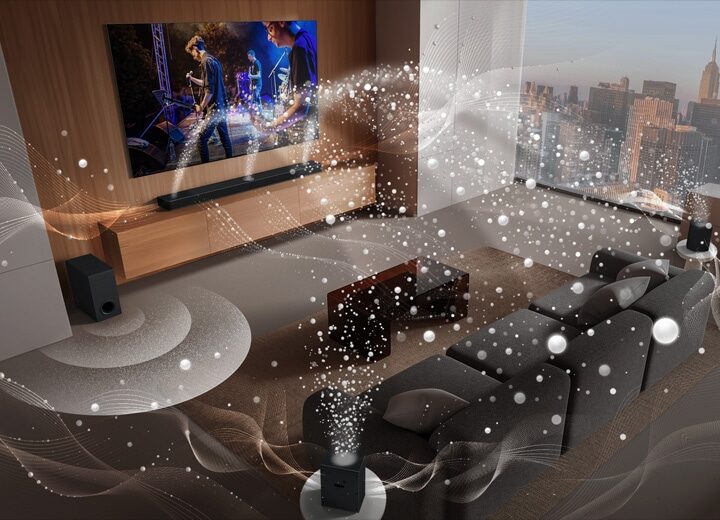Como as soundbars LG com Dolby Atmos levam o som de cinema para a sala