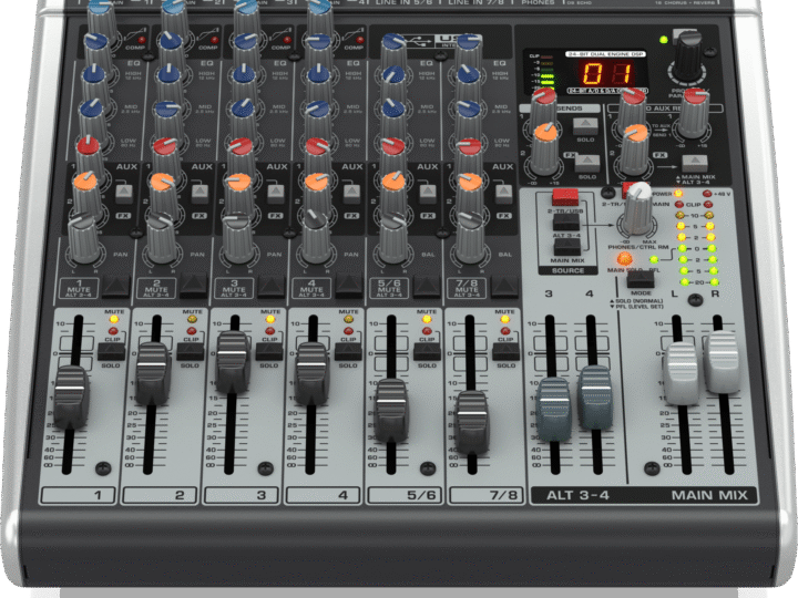 4 mesas de som compactas com USB para home studio, igreja e banda em 2026