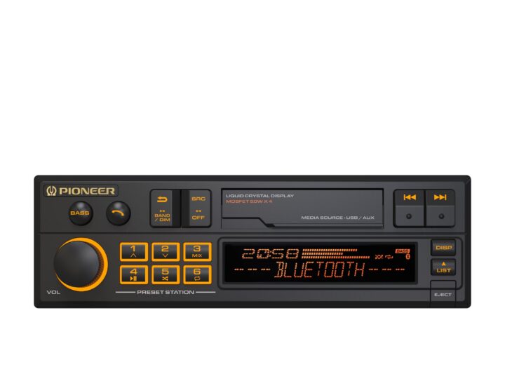 Pioneer lança rádio 1-DIN retrô e caixas estilo anos 80 com Bluetooth e FLAC nos EUA