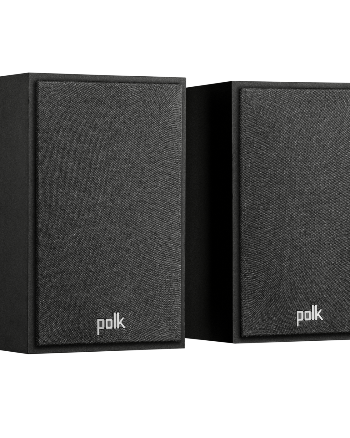 Par de caixas bookshelf Polk Audio Monitor XT15 pretas com tela