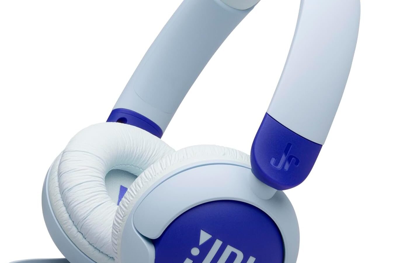 Fone infantil com fio JBL Junior 320 azul, com limitador de volume de 85 dB e microfone integrado
