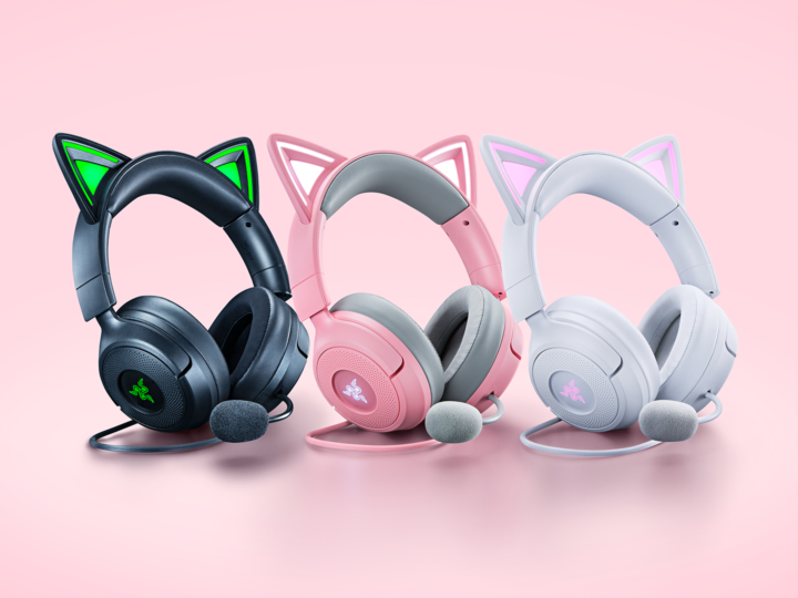 Razer lança Kraken Kitty V3 cabeado, com orelhas RGB que reagem ao chat da live