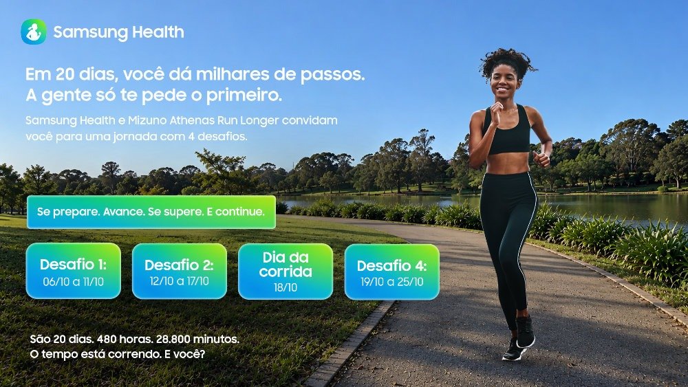Samsung Health abre desafio virtual da Mizuno Athenas para 18 de outubro