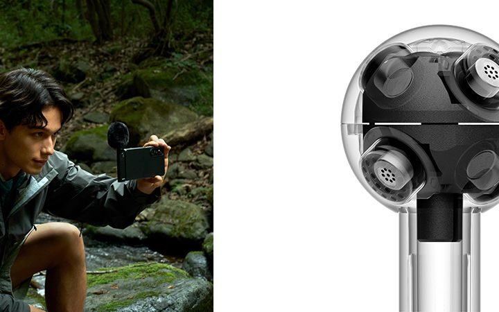 Sony ECM-AX10: microfone USB-C grava áudio espacial ambisonics no celular e é o primeiro certificado Eclipsa Audio