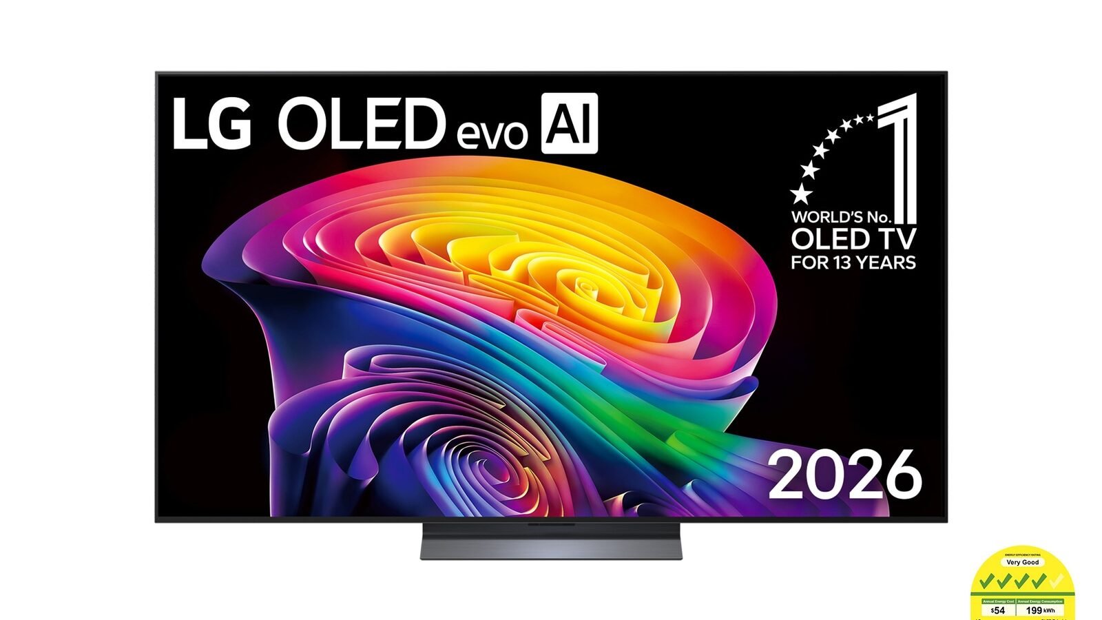 TV LG OLED evo C6 2026 vista de frente — imagem oficial LG